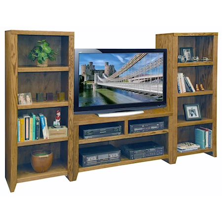 48" TV Cart & 2 Bookcase Piers